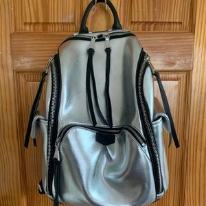 Aimee Kestenberg Silver Neoprene backpack